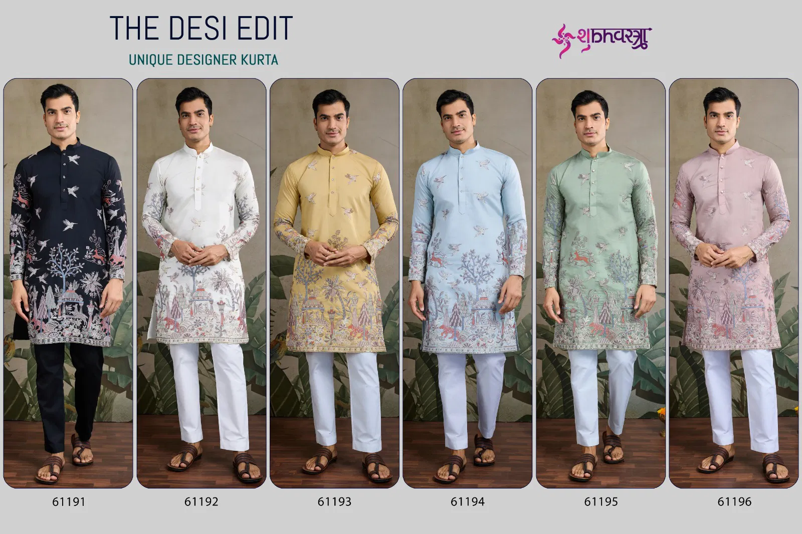 The Desi Edit By Shubhvastra Embroidered Mens Kurta Wholesale Shop In Surat